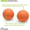 Champion Sports Lacrosse Balls & Rhino Skin Foam Balls – Official Size Balls for Games, Practice & Training, NCAA, NFHS & SEI Certified, Multiple Colors, Packs & Styles Available(Orange)