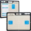 Champion Sports Large & XL Dry Erase Board For Coaching – Whiteboards for Strategizing, Techniques, Plays – 2-Sided Boards with Front Side Full Field – Backside Half Field and Lineup(Basketball)