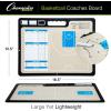Champion Sports Large & XL Dry Erase Board For Coaching – Whiteboards for Strategizing, Techniques, Plays – 2-Sided Boards with Front Side Full Field – Backside Half Field and Lineup(Basketball)