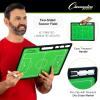 Champion Sports Large & XL Dry Erase Board For Coaching – Whiteboards for Strategizing, Techniques, Plays – 2-Sided Boards with Front Side Full Field – Backside Half Field and Lineup(Soccer)
