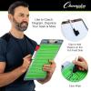 Champion Sports Large & XL Dry Erase Board For Coaching – Whiteboards for Strategizing, Techniques, Plays – 2-Sided Boards with Front Side Full Field – Backside Half Field and Lineup(Football)