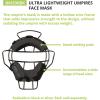 Champion Sports Lightweight Umpire Face Mask, Black
