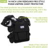 Champion Sports Low Rebound Foam Professional Model Chest Protector – 16″ – Black