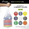 Champion Sports Mesh Equipment Bag – Heavy-Duty Nylon Drawstring Bag with Lock & ID Tag, Breathable Storage Sack for Balls, Swim Gear, Laundry & Toys, Multiple Sizes & Colors(Columbia Blue)