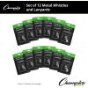 Champion Sports Metal Whistle with Lanyard – 12 Pack