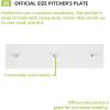 Champion Sports Official Size Pitcher’s Plate with Metal Spikes, White, 24″ x 6″ x 1″ (80)