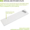 Champion Sports Official Size Pitcher’s Plate with Metal Spikes, White, 24″ x 6″ x 1″ (80)