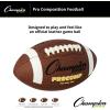 Champion Sports Pee Wee Size Pro Composite Leather Football, Brown