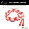 Champion Sports Plastic Segmented Jump Ropes – 7 to 16 ft Lengths – Fun, Durable Ropes for All Ages, Available in Multiple Color Options, Great for Cardiovascular Fitness & Rhythm(Orange (10 Feet))