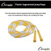 Champion Sports Plastic Segmented Jump Ropes – 7 to 16 ft Lengths – Fun, Durable Ropes for All Ages, Available in Multiple Color Options, Great for Cardiovascular Fitness & Rhythm(White/Yellow (8 Feet))