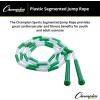 Champion Sports Plastic Segmented Jump Ropes – 7 to 16 ft Lengths – Fun, Durable Ropes for All Ages, Available in Multiple Color Options, Great for Cardiovascular Fitness & Rhythm(Multi (6 Feet))