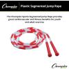 Champion Sports Plastic Segmented Jump Ropes – 7 to 16 ft Lengths – Fun, Durable Ropes for All Ages, Available in Multiple Color Options, Great for Cardiovascular Fitness & Rhythm(Red/White (7 Feet))