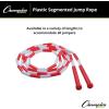 Champion Sports Plastic Segmented Jump Ropes – 7 to 16 ft Lengths – Fun, Durable Ropes for All Ages, Available in Multiple Color Options, Great for Cardiovascular Fitness & Rhythm(Red/White (7 Feet))