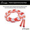 Champion Sports Plastic Segmented Jump Ropes – 7 to 16 ft Lengths – Fun, Durable Ropes for All Ages, Available in Multiple Color Options, Great for Cardiovascular Fitness & Rhythm(Orange (10 Feet))