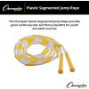 Champion Sports Plastic Segmented Jump Ropes – 7 to 16 ft Lengths – Fun, Durable Ropes for All Ages, Available in Multiple Color Options, Great for Cardiovascular Fitness & Rhythm(White/Yellow (8 Feet))