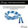 Champion Sports Plastic Segmented Jump Ropes – 7 to 16 ft Lengths – Fun, Durable Ropes for All Ages, Available in Multiple Color Options, Great for Cardiovascular Fitness & Rhythm(Blue/White (9 Feet))