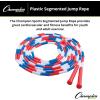 Champion Sports Plastic Segmented Jump Ropes – 7 to 16 ft Lengths – Fun, Durable Ropes for All Ages, Available in Multiple Color Options, Great for Cardiovascular Fitness & Rhythm(White (16 Feet))