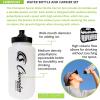 Champion Sports Plastic Water Bottle Set, Quart, Black