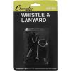 Champion Sports Plastic Whistle with Lanyard – 12 Pack