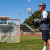 Champion Sports Pro & Collegiate Lacrosse Goal 6×6 ft Steel Frame for Men’s & Women’s Lacrosse, Training & Game Play(6′ x 6′ High School (White/Orange))