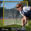Champion Sports Pro & Collegiate Lacrosse Goal 6×6 ft Steel Frame for Men’s & Women’s Lacrosse, Training & Game Play(Yellow Goal (No Net))