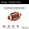 Champion Sports Pro & Composite Series Footballs – Water-Resistant Composite, Indoor/Outdoor, Official–Pee Wee Sizes(Composite (Junior Size))