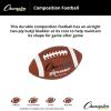 Champion Sports Pro & Composite Series Footballs – Water-Resistant Composite, Indoor/Outdoor, Official–Pee Wee Sizes(Composite (Junior Size))