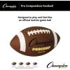 Champion Sports Pro & Composite Series Footballs – Water-Resistant Composite, Indoor/Outdoor, Official–Pee Wee Sizes(Junior Size)