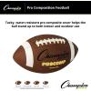 Champion Sports Pro & Composite Series Footballs – Water-Resistant Composite, Indoor/Outdoor, Official–Pee Wee Sizes(Junior Size)