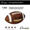 Champion Sports Pro & Composite Series Footballs – Water-Resistant Composite, Indoor/Outdoor, Official–Pee Wee Sizes(Official Size)