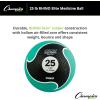 Champion Sports Rhino Elite Medicine Ball – Textured Surface, Superior Grip, Hollow Synthetic Rubber for Consistent Bounce & Durability, Multiple Weights & Colors – Optional Rebounder Sold Separately(25 Pounds – Green)