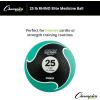 Champion Sports Rhino Elite Medicine Ball – Textured Surface, Superior Grip, Hollow Synthetic Rubber for Consistent Bounce & Durability, Multiple Weights & Colors – Optional Rebounder Sold Separately(25 Pounds – Green)