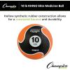 Champion Sports Rhino Elite Medicine Ball – Textured Surface, Superior Grip, Hollow Synthetic Rubber for Consistent Bounce & Durability, Multiple Weights & Colors – Optional Rebounder Sold Separately(10 Pounds – Orange)