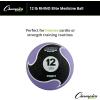 Champion Sports Rhino Elite Medicine Ball – Textured Surface, Superior Grip, Hollow Synthetic Rubber for Consistent Bounce & Durability, Multiple Weights & Colors – Optional Rebounder Sold Separately(12 Pounds – Purple)