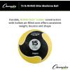 Champion Sports Rhino Elite Medicine Ball – Textured Surface, Superior Grip, Hollow Synthetic Rubber for Consistent Bounce & Durability, Multiple Weights & Colors – Optional Rebounder Sold Separately(15 Pounds – Yellow)