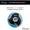 Champion Sports Rhino Elite Medicine Ball – Textured Surface, Superior Grip, Hollow Synthetic Rubber for Consistent Bounce & Durability, Multiple Weights & Colors – Optional Rebounder Sold Separately(20 Pounds – Blue)