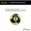 Champion Sports Rhino Elite Medicine Ball – Textured Surface, Superior Grip, Hollow Synthetic Rubber for Consistent Bounce & Durability, Multiple Weights & Colors – Optional Rebounder Sold Separately(2 Pounds – Yellow)