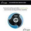 Champion Sports Rhino Elite Medicine Ball – Textured Surface, Superior Grip, Hollow Synthetic Rubber for Consistent Bounce & Durability, Multiple Weights & Colors – Optional Rebounder Sold Separately(20 Pounds – Blue)