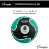 Champion Sports Rhino Elite Medicine Ball – Textured Surface, Superior Grip, Hollow Synthetic Rubber for Consistent Bounce & Durability, Multiple Weights & Colors – Optional Rebounder Sold Separately(8 Pounds – Green)