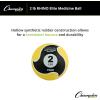 Champion Sports Rhino Elite Medicine Ball – Textured Surface, Superior Grip, Hollow Synthetic Rubber for Consistent Bounce & Durability, Multiple Weights & Colors – Optional Rebounder Sold Separately(2 Pounds – Yellow)