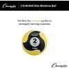 Champion Sports Rhino Elite Medicine Ball – Textured Surface, Superior Grip, Hollow Synthetic Rubber for Consistent Bounce & Durability, Multiple Weights & Colors – Optional Rebounder Sold Separately(2 Pounds – Yellow)