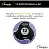 Champion Sports Rhino Elite Medicine Ball – Textured Surface, Superior Grip, Hollow Synthetic Rubber for Consistent Bounce & Durability, Multiple Weights & Colors – Optional Rebounder Sold Separately(12 Pounds – Purple)