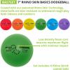 Champion Sports Rhino Skin Dodgeball Set – 6 Soft Foam Dodgeballs with Tear-Resistant Coating, Grip Surface, Low Bounce, Mesh Bag, Indoor & Outdoor Playground or PE Class Ball Set – 6” or 7”(7″ Set of 6)