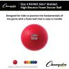 Champion Sports Rhino Skin Molded Foam Size 4 Soccer Ball, Red