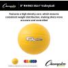 Champion Sports Rhino Skin Molded Foam Volleyball, Yellow, 8″ Diameter