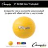 Champion Sports Rhino Skin Molded Foam Volleyball, Yellow, 8″ Diameter