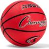 Champion Sports® Rubber Basketballs – Heavy Duty Pro-Style, Indoor/Outdoor Use, Premium Basketball Equipment for Physical Education, Various Sizes & Colors (Size 3, 5, 6, 7)(Red)