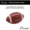 Champion Sports Rubber Football – Durable All-Weather Football with Enhanced Grip – Backyard Play & Training – Pee Wee to Official Sizes(Official Size (Ages 14+))