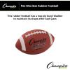 Champion Sports Rubber Football – Durable All-Weather Football with Enhanced Grip – Backyard Play & Training – Pee Wee to Official Sizes(Pee Wee Size (Ages Up to 9))