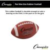 Champion Sports Rubber Football – Durable All-Weather Football with Enhanced Grip – Backyard Play & Training – Pee Wee to Official Sizes(Pee Wee Size (Ages Up to 9))